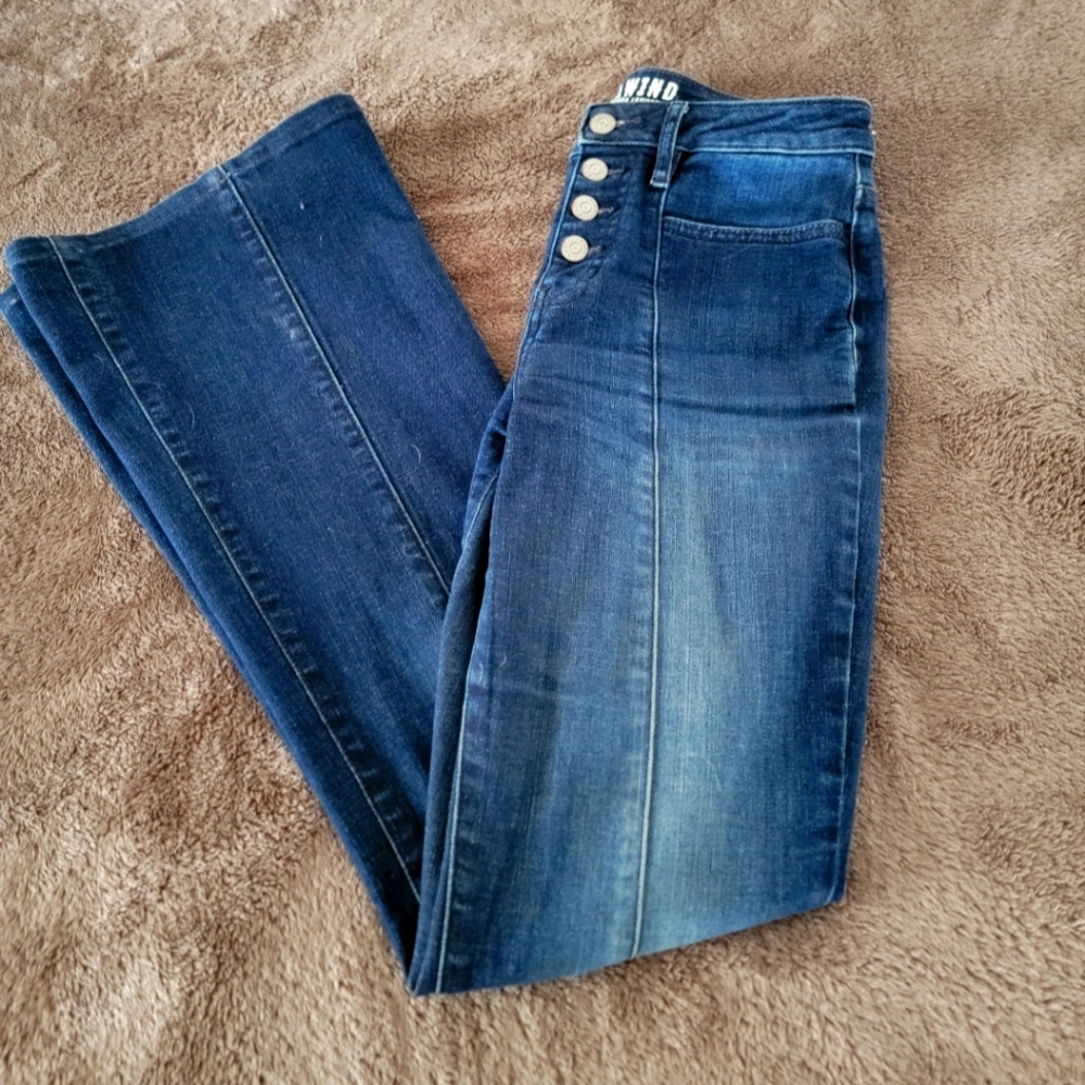 IDYLLWIND WOMEN'S DUSK HIGH RISIN' FLARE LEG JEANS
